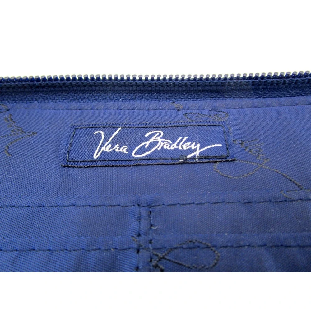 Vera Bradley Blue Diamonds Wristlet Zip Around Wallet